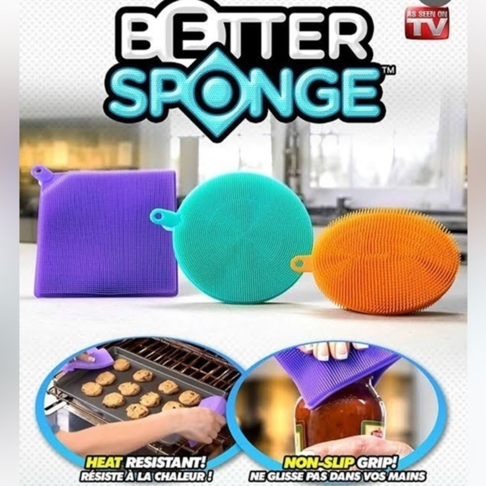 SET of 4 Better‎ Sponge - Silicone heat resistant